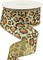 RG Ribbon: 1.5" Metallic Leopard Print Wired Ribbon for Bows, Wreaths, Crafts, and Decorations - Valentine's Day, Christmas